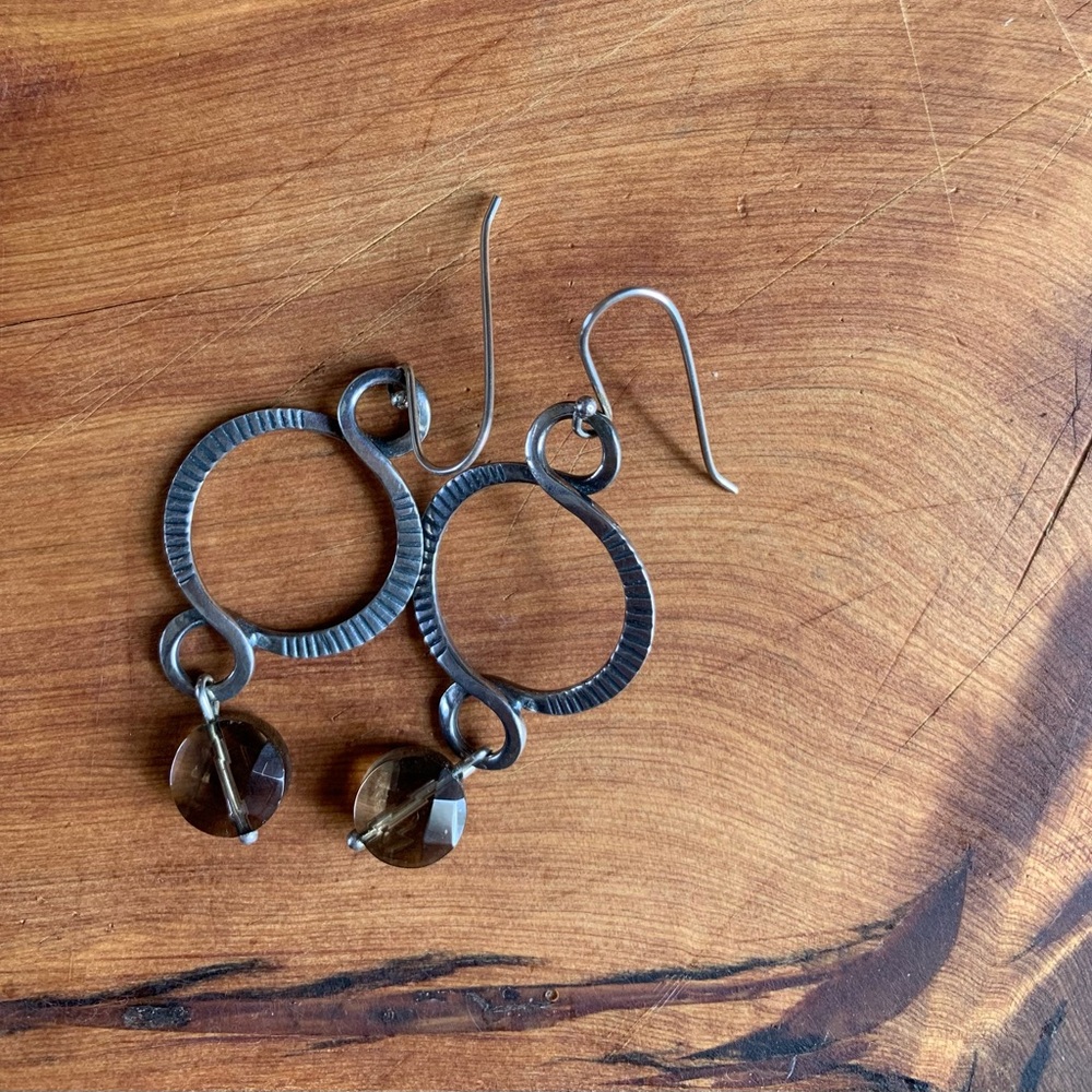 Silpada Vintage Quartz Silver Dangle Earrings